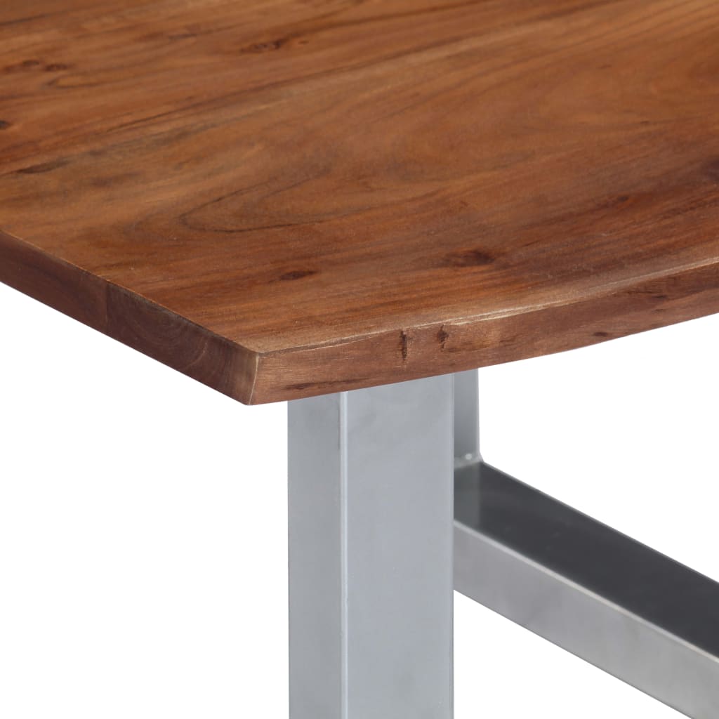 vidaXL Coffee Table Brown and silver