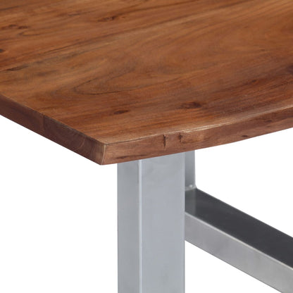 vidaXL Coffee Table Brown and silver