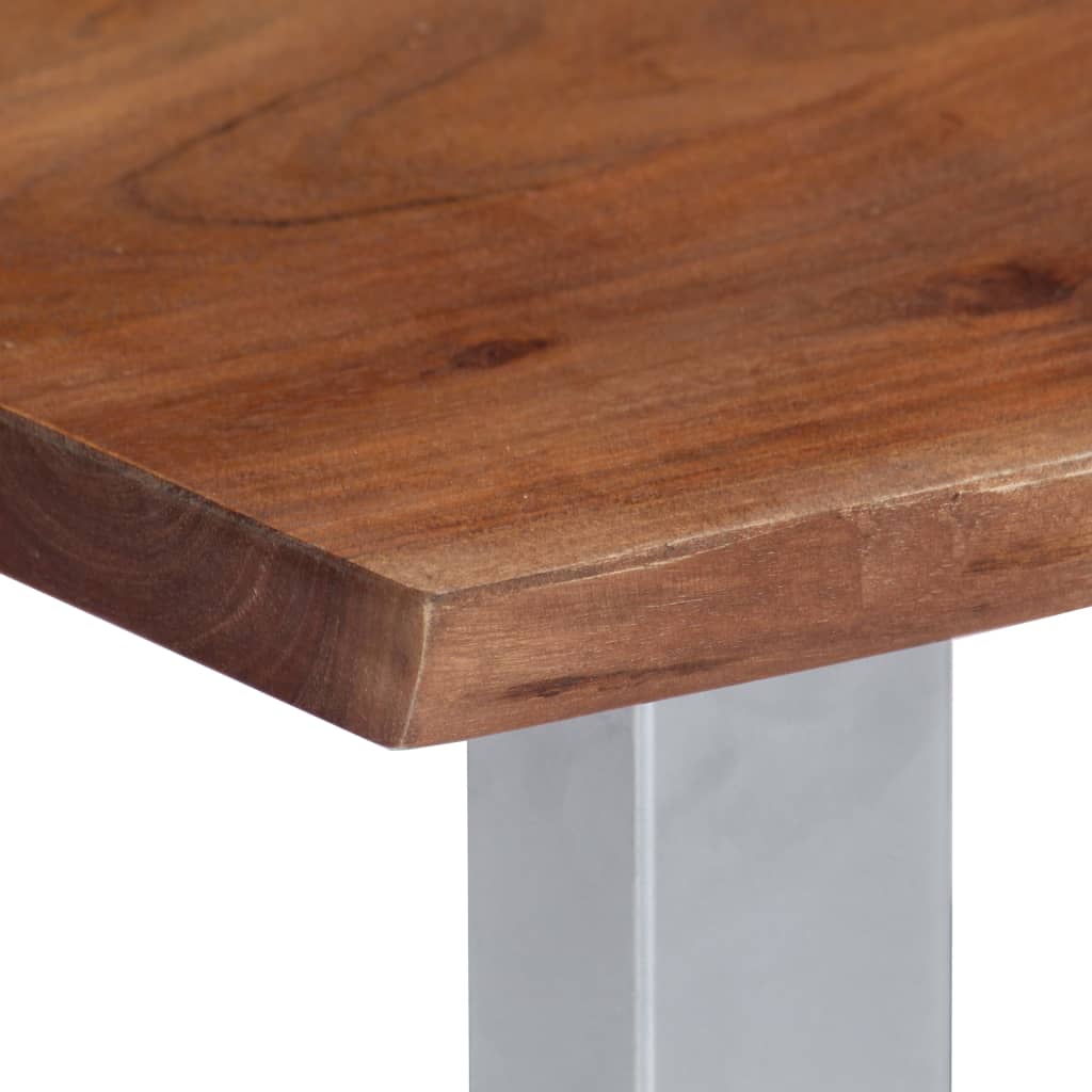 vidaXL Coffee Table Brown and silver