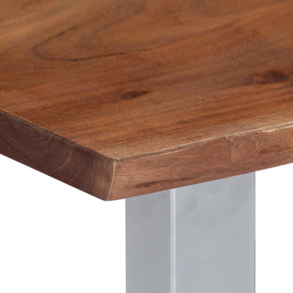 vidaXL Coffee Table Brown and silver