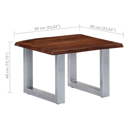 vidaXL Coffee Table Brown and silver