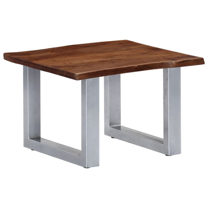 vidaXL Coffee Table Brown and silver