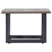 Coffee Table with Live Edges Gray 23.6"x23.6"x15.7"