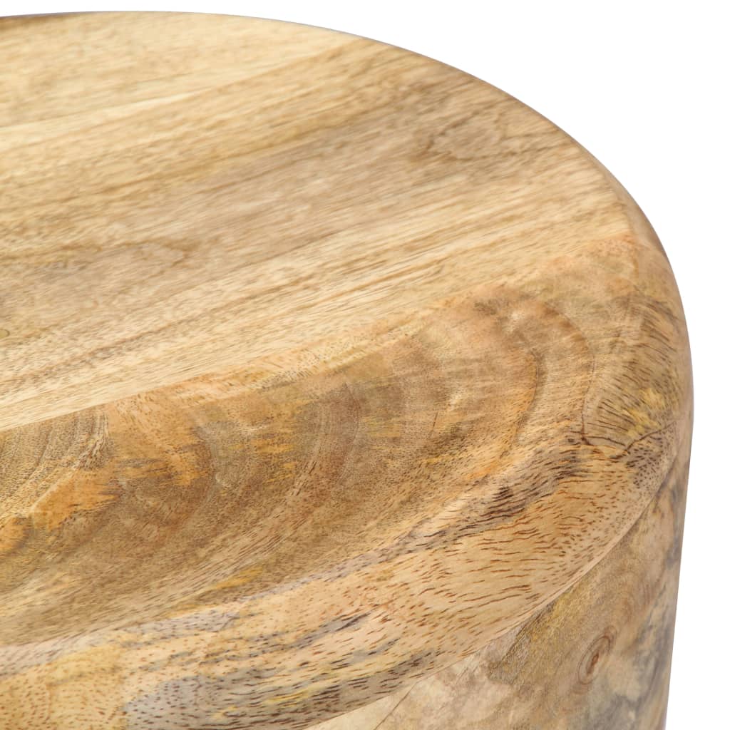 vidaXL Bar Chair Light Brown, Black Solid Mango Wood, Powder-Coated Iron
