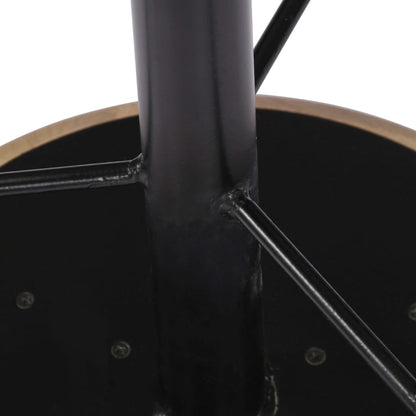 vidaXL Bar Chair Light Brown, Black Solid Mango Wood, Powder-Coated Iron