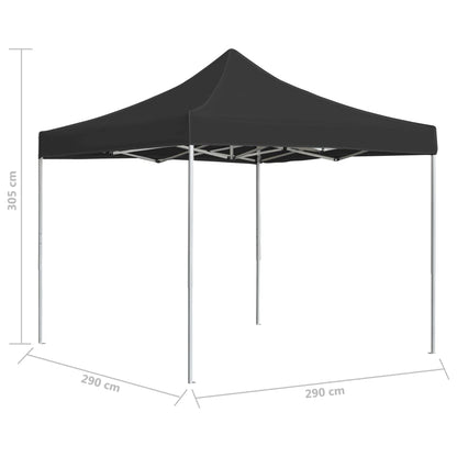 Party Tent | Anthracite | Aluminium alloy | 3m x 3m | Collapsible