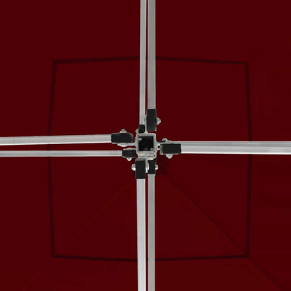 Professional Folding Party Tent with Walls Aluminium 3x3 m Wine Red