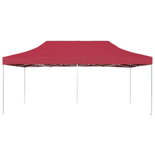 Professional Folding Party Tent Aluminium 6x3 m Wine Red
