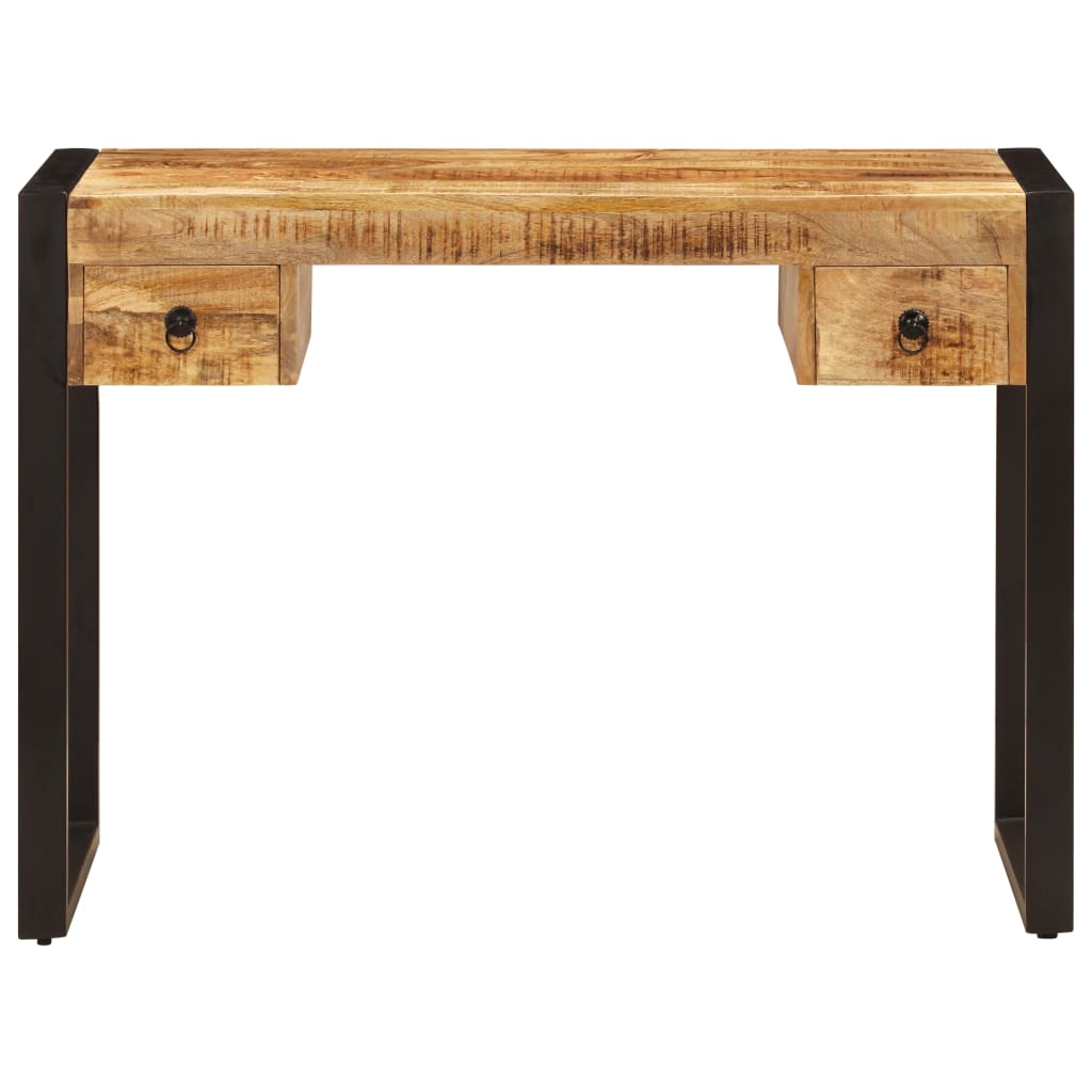 247400 vidaXL Desk with 2 Drawers 110x50x77 cm Solid Mango Wood