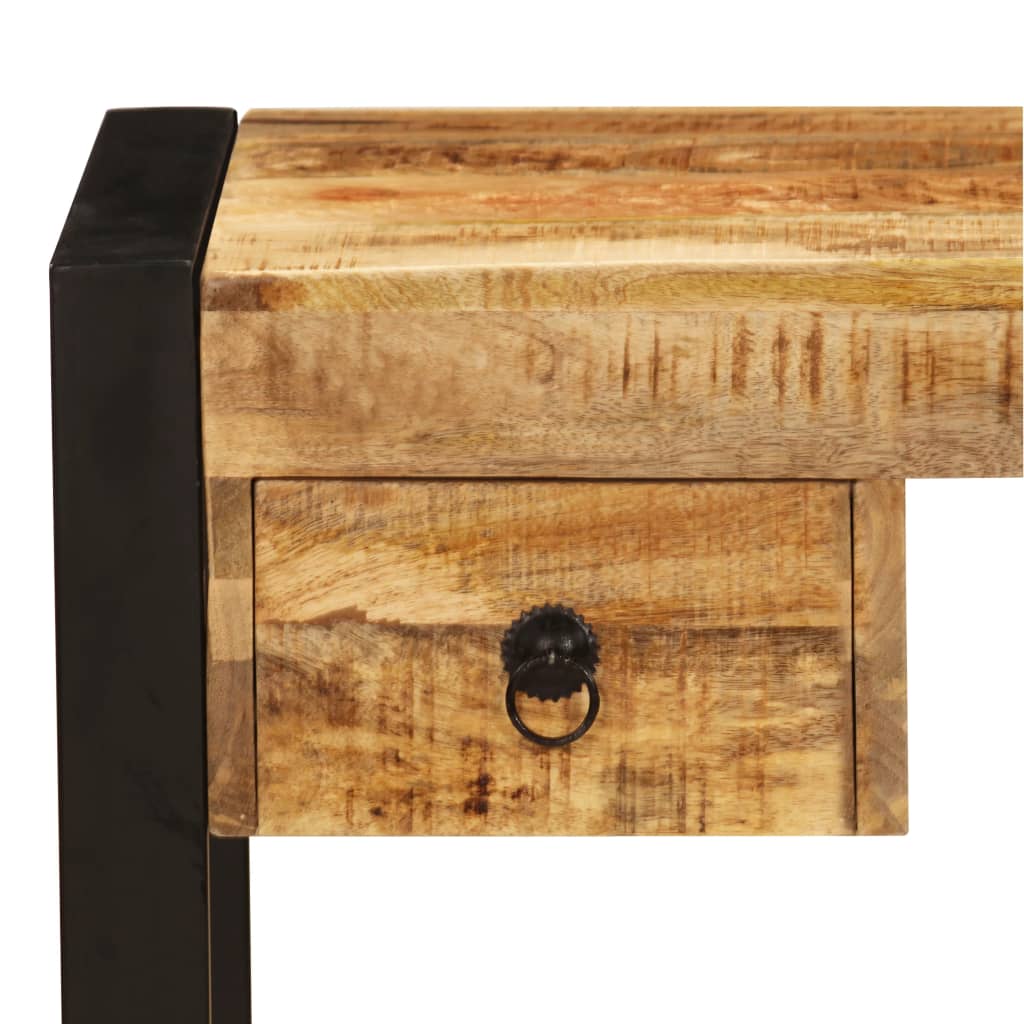 247400 vidaXL Desk with 2 Drawers 110x50x77 cm Solid Mango Wood