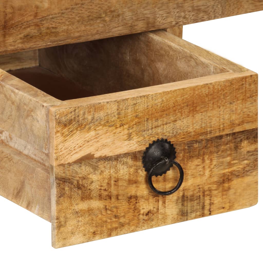 247400 vidaXL Desk with 2 Drawers 110x50x77 cm Solid Mango Wood