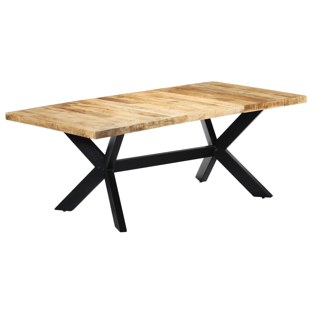 vidaXL Dining Table Brown Solid Mango Wood 78.7 x 39.4 x 29.5 in