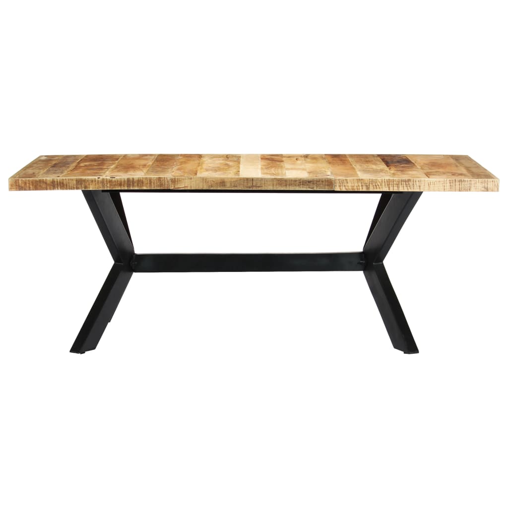 vidaXL Dining Table Brown Solid Mango Wood 78.7 x 39.4 x 29.5 in