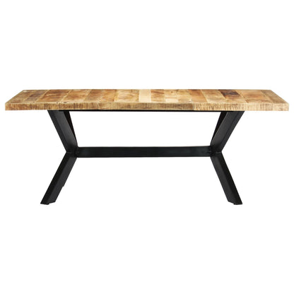 vidaXL Dining Table Brown Solid Mango Wood 78.7 x 39.4 x 29.5 in