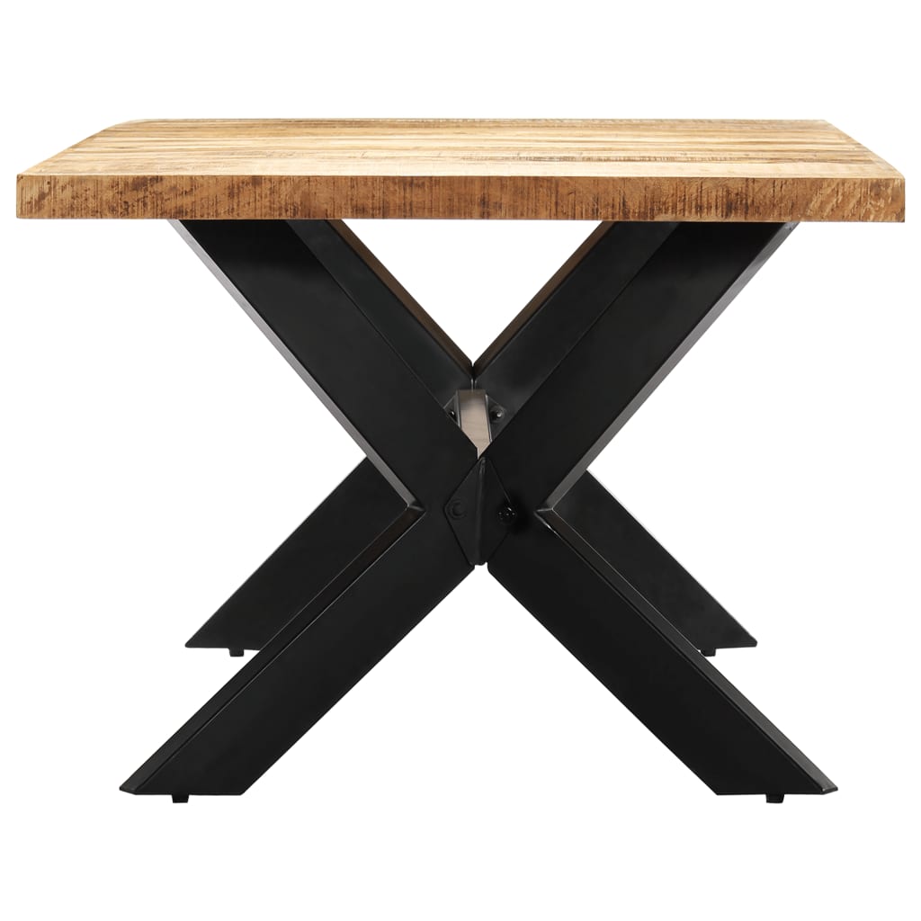 vidaXL Dining Table Brown Solid Mango Wood 78.7 x 39.4 x 29.5 in