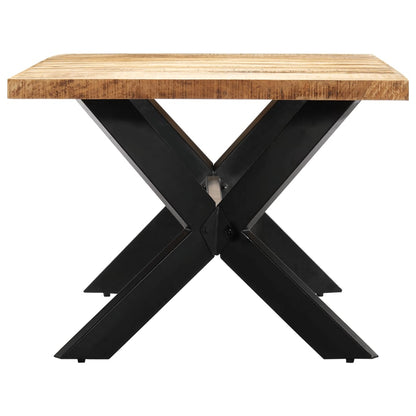 vidaXL Dining Table Brown Solid Mango Wood 78.7 x 39.4 x 29.5 in