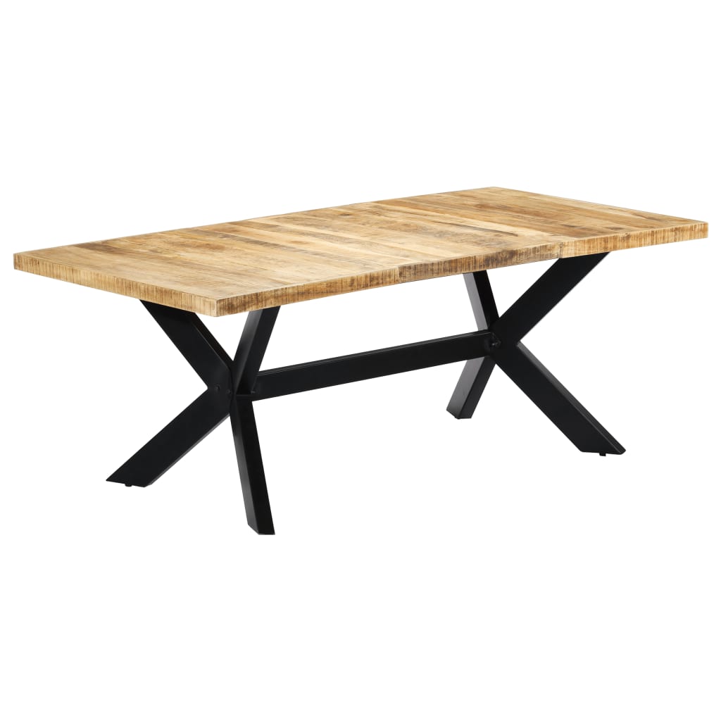 vidaXL Dining Table Brown Solid Mango Wood 78.7 x 39.4 x 29.5 in
