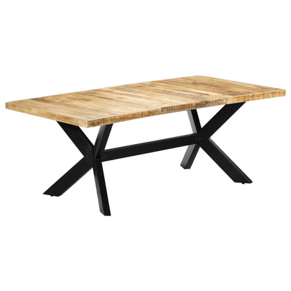 vidaXL Dining Table Brown Solid Mango Wood 78.7 x 39.4 x 29.5 in