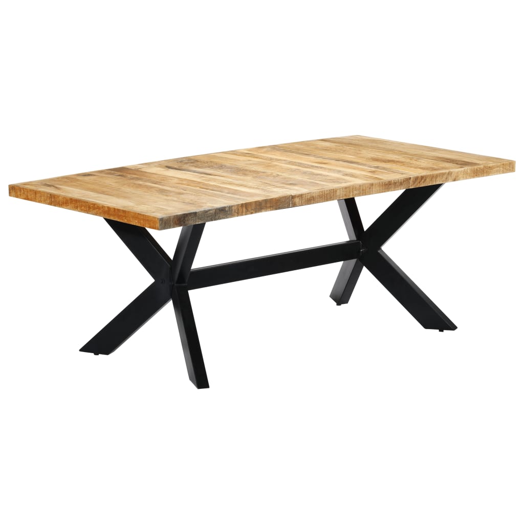 vidaXL Dining Table Brown Solid Mango Wood 78.7 x 39.4 x 29.5 in