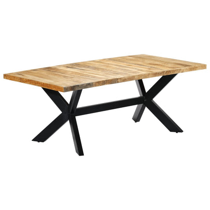 vidaXL Dining Table Brown Solid Mango Wood 78.7 x 39.4 x 29.5 in