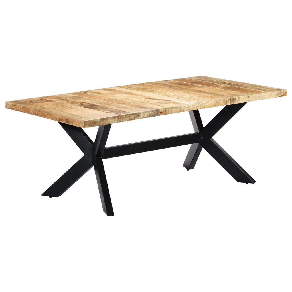 vidaXL Dining Table Brown Solid Mango Wood 78.7 x 39.4 x 29.5 in