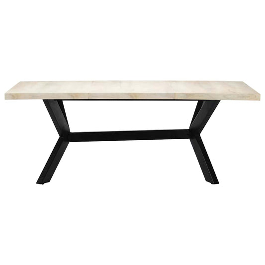 Dining Table | Bleached White, Black