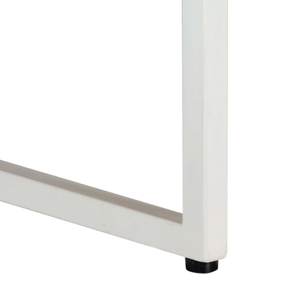 vidaXL Coffee Table White Solid Mango Wood 43.3 x 43.3 x 14.2 in Durable