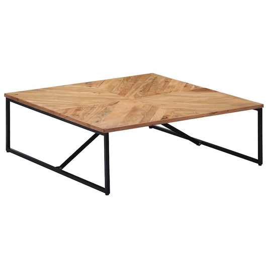 Coffee Table | White, Brown | Solid Acacia wood | 110x110x35 cm | Durable