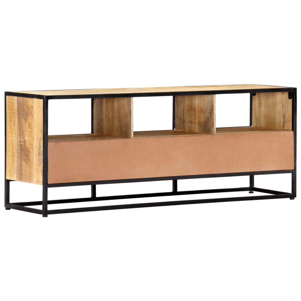 vidaXL TV Cabinet Natural wood with black frame