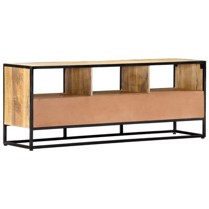 vidaXL TV Cabinet Natural wood with black frame