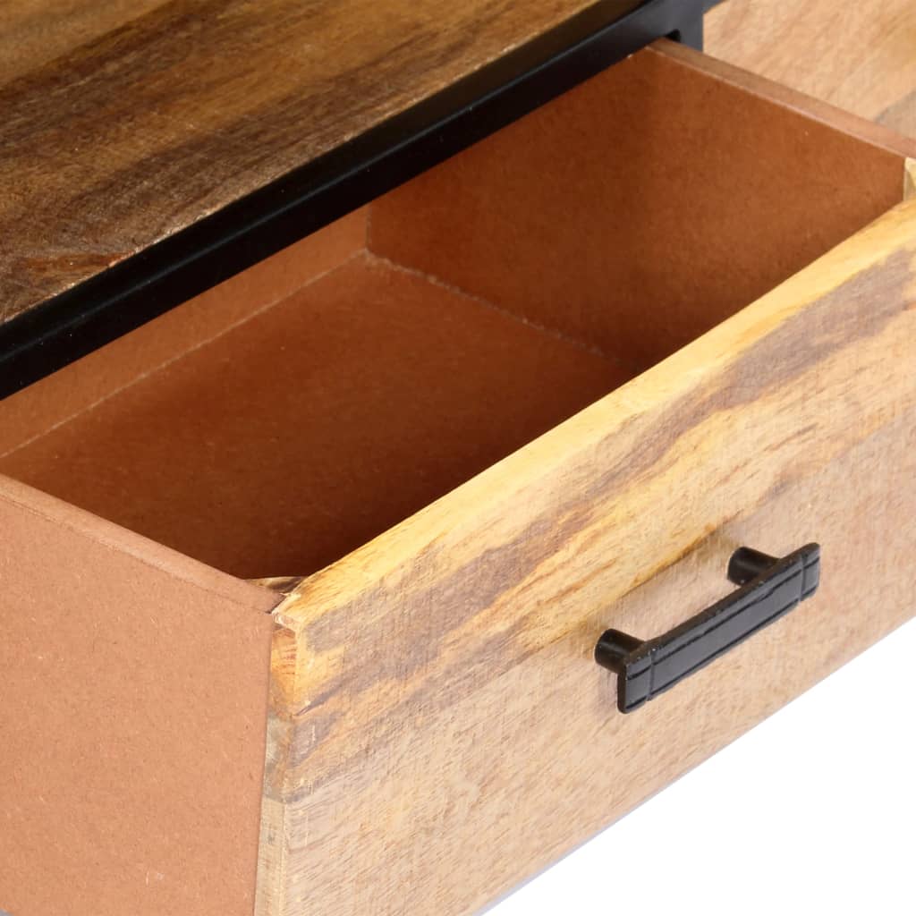 vidaXL TV Cabinet Natural wood with black frame