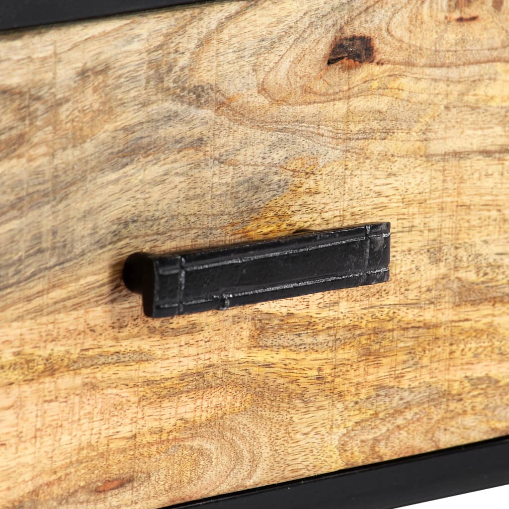 vidaXL TV Cabinet Natural wood with black frame