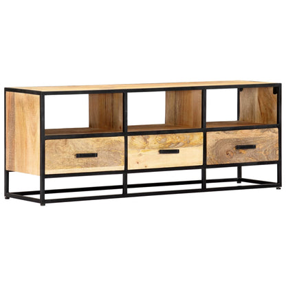 vidaXL TV Cabinet Natural wood with black frame