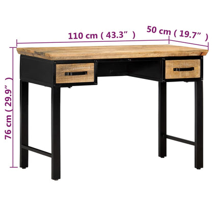 Writing Table 43.3"x19.6"x29.9" Solid Mango Wood