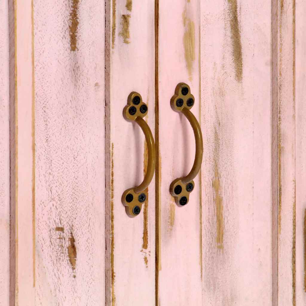 Sideboard Light Pink 110x35x70 cm Solid Mango Wood