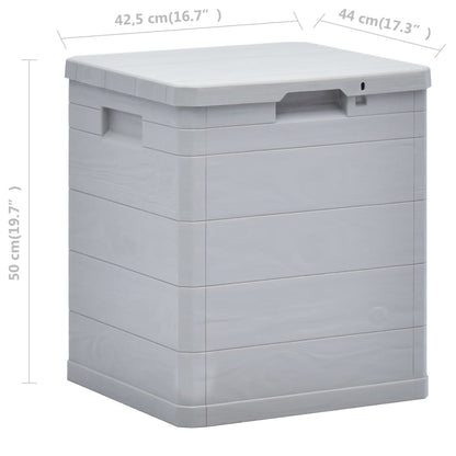 Garden Storage Box 90 L Light Grey