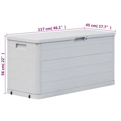 Garden Storage Box 280 L Light Grey