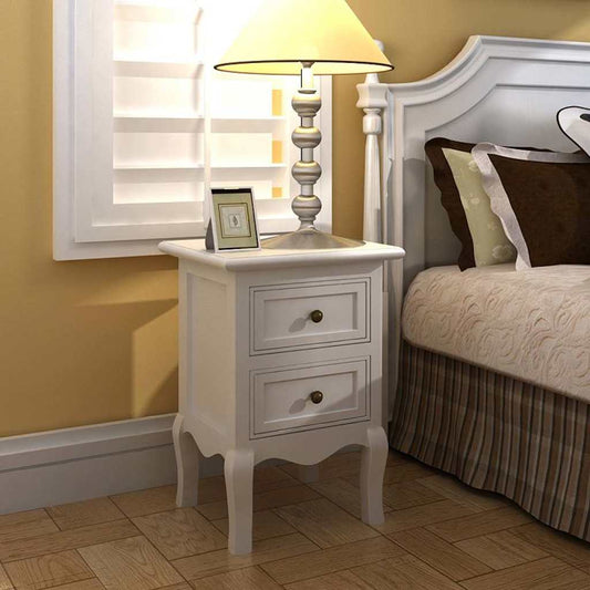Nightstand | Set of 4 | White | MDF | Standard | Bedside Table