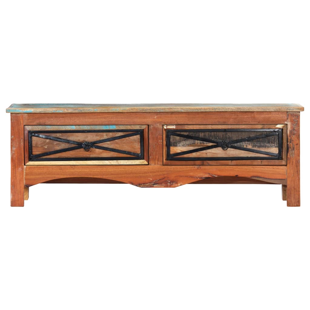 vidaXL TV Cabinet Multicolor Solid Reclaimed Wood 47.2x11.8x15.7 in