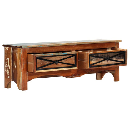 vidaXL TV Cabinet Multicolor Solid Reclaimed Wood 47.2x11.8x15.7 in