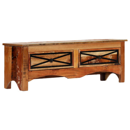 vidaXL TV Cabinet Multicolor Solid Reclaimed Wood 47.2x11.8x15.7 in