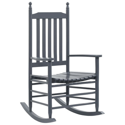 Rocking Chair Grey Poplar hardwood Standard Rocking Chair