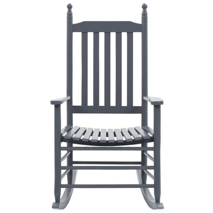 Rocking Chair Grey Poplar hardwood Standard Rocking Chair