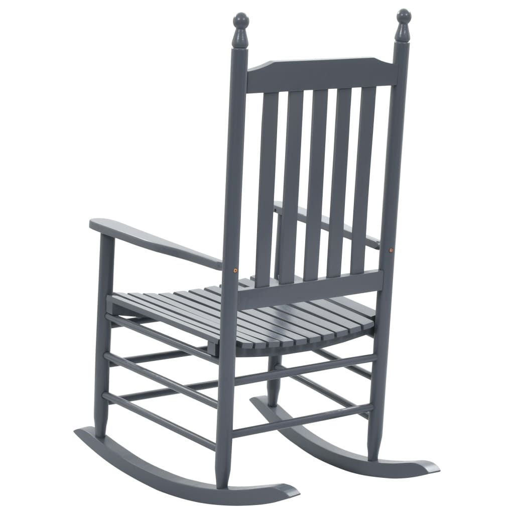 Rocking Chair Grey Poplar hardwood Standard Rocking Chair