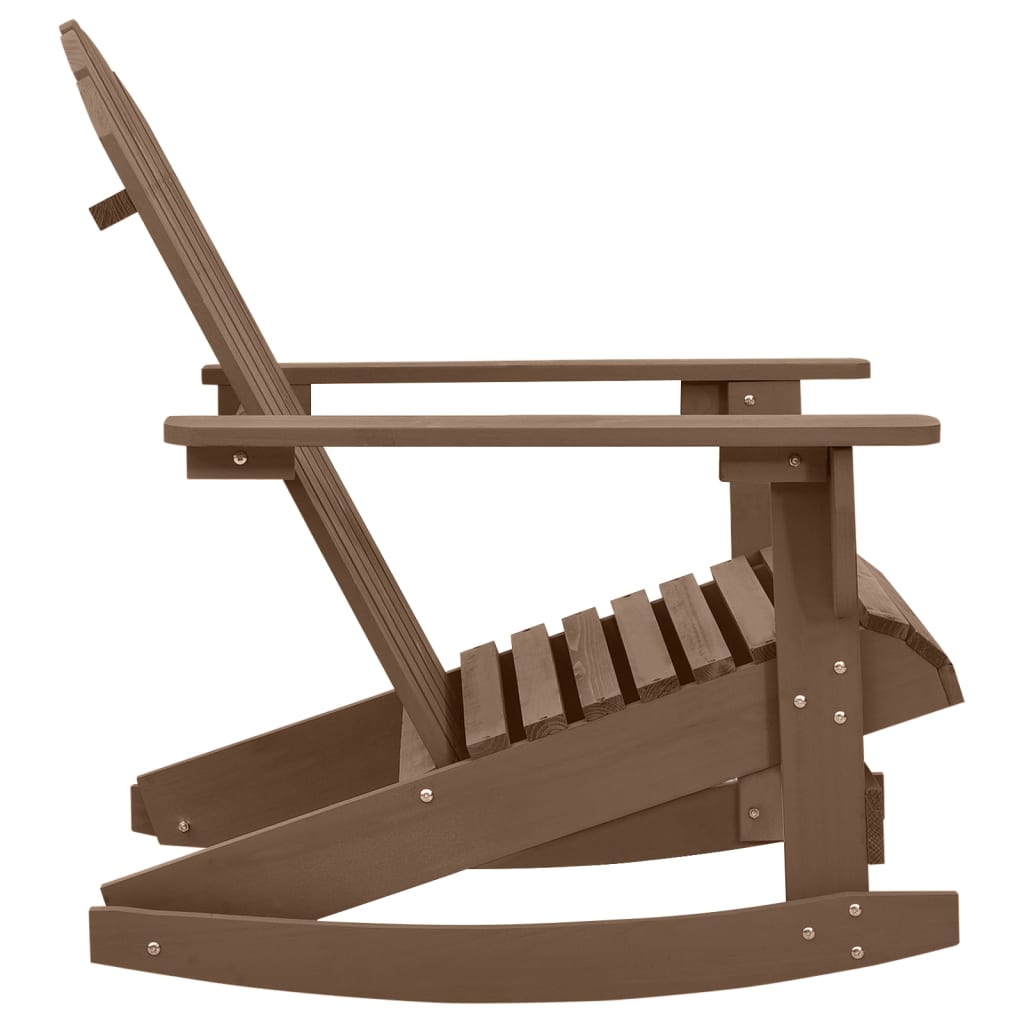 Patio Rocking Chair Wood Brown