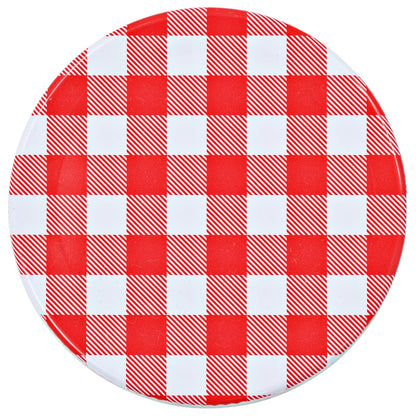 Glass Jam Jars with White and Red Lids 24 pcs 110 ml