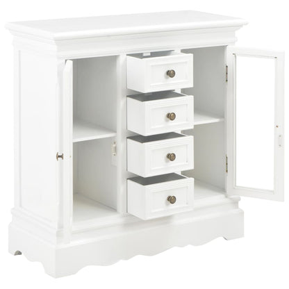 Sideboard White 70x28x70 cm Solid Pine Wood