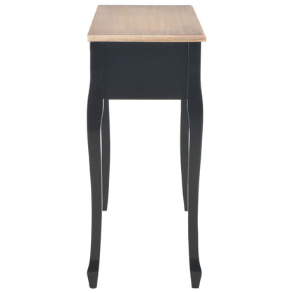 Dressing Table | Black and Brown | MDF and Pinewood | Compact