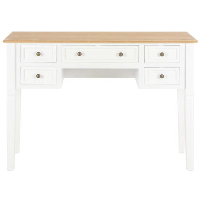 Writing Desk White 109.5x45x77.5 cm Wood