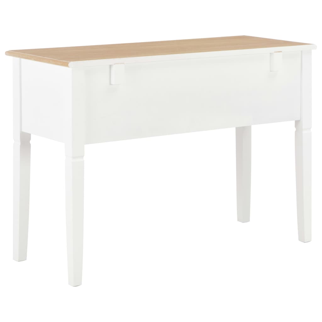 Writing Desk White 109.5x45x77.5 cm Wood